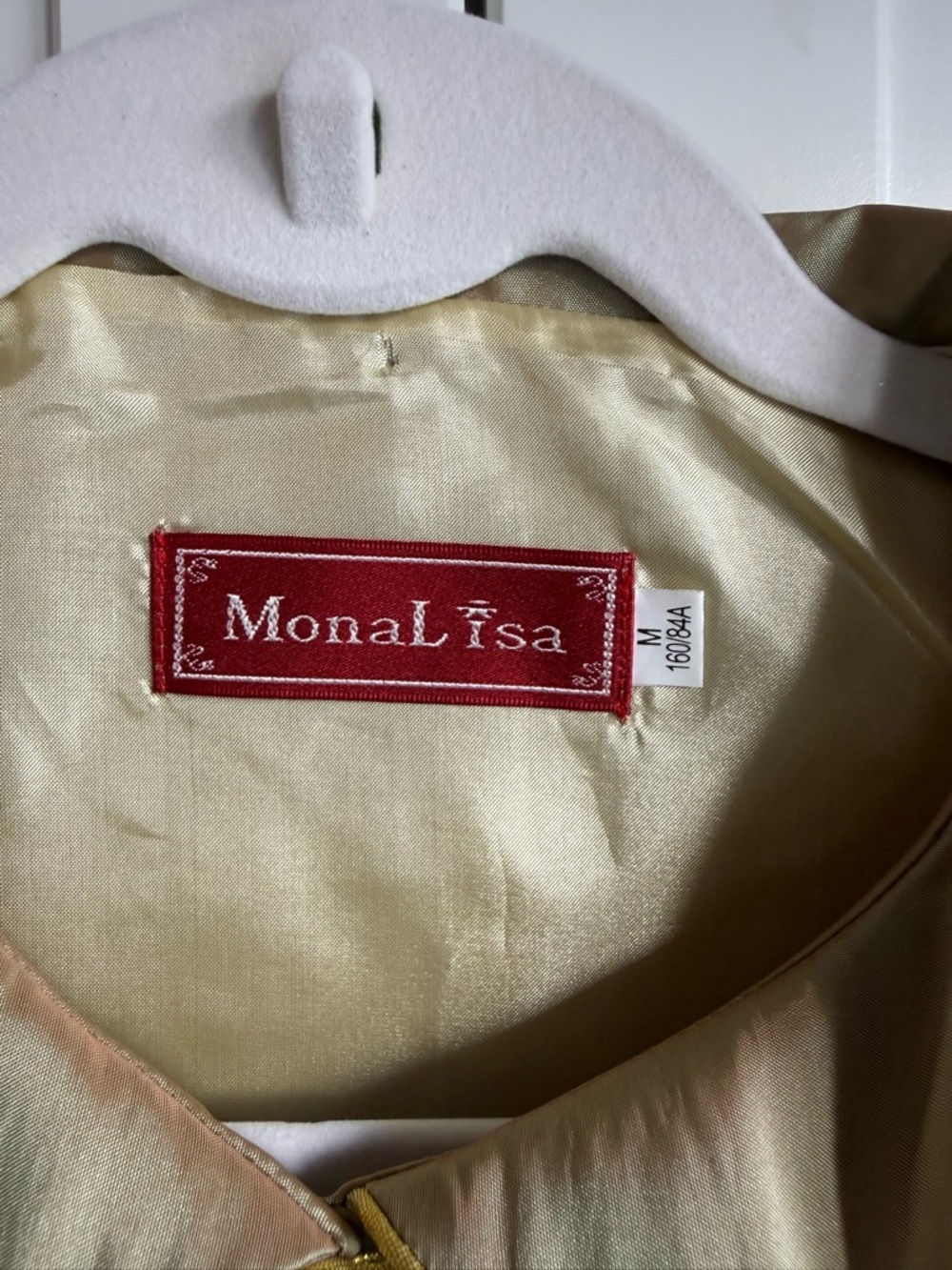 Vintage 100% Silk Gold Embroidered Blazer | S | MonaLisa - Picture 2 of 6